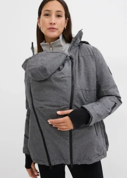 bonprix bonprix Agradable chaqueta premamá 3 en 1 y de porteo pizarra jaspeado