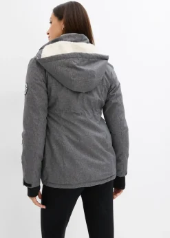 bonprix bonprix Agradable chaqueta premamá 3 en 1 y de porteo pizarra jaspeado
