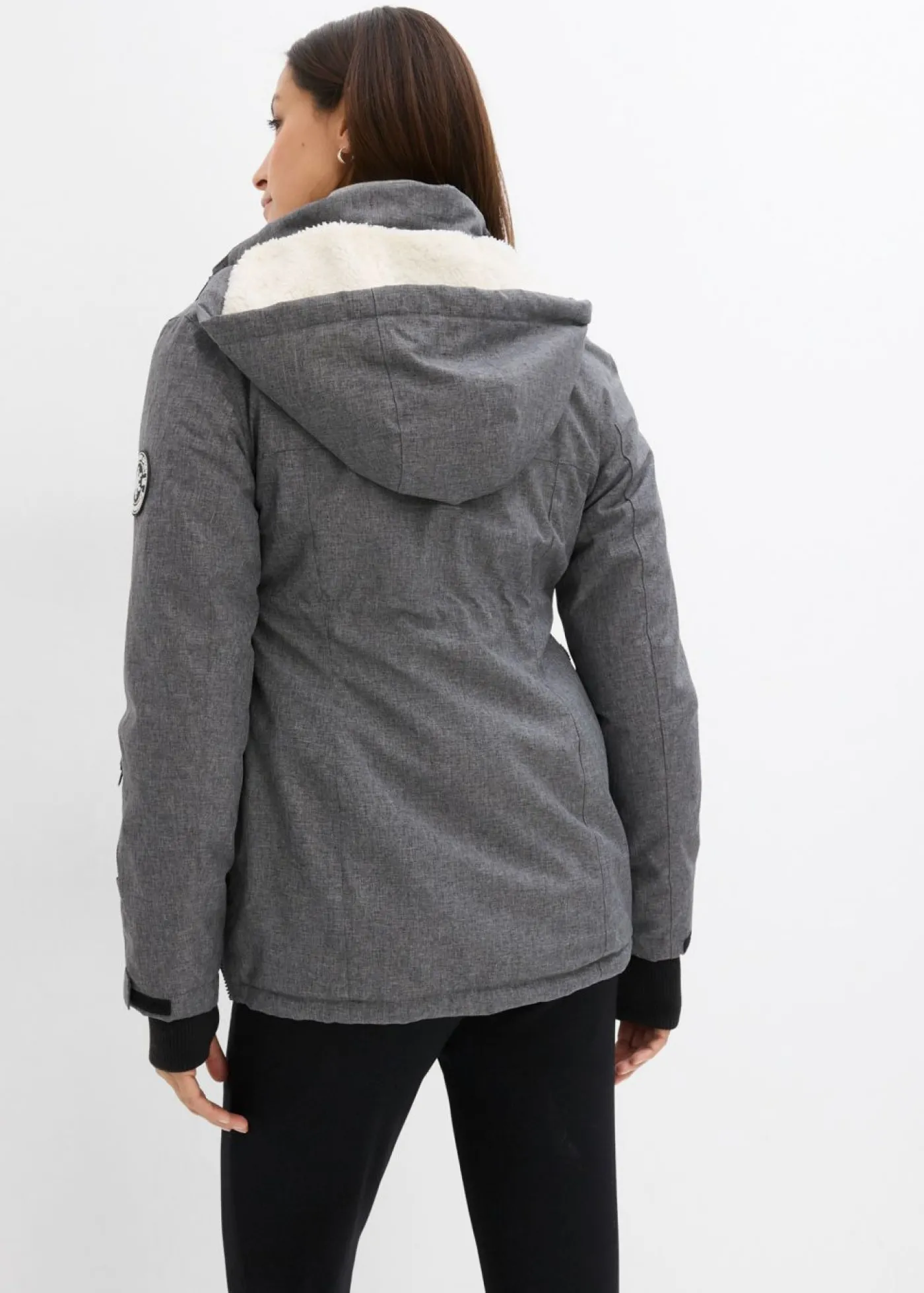 bonprix bonprix Agradable chaqueta premamá 3 en 1 y de porteo pizarra jaspeado