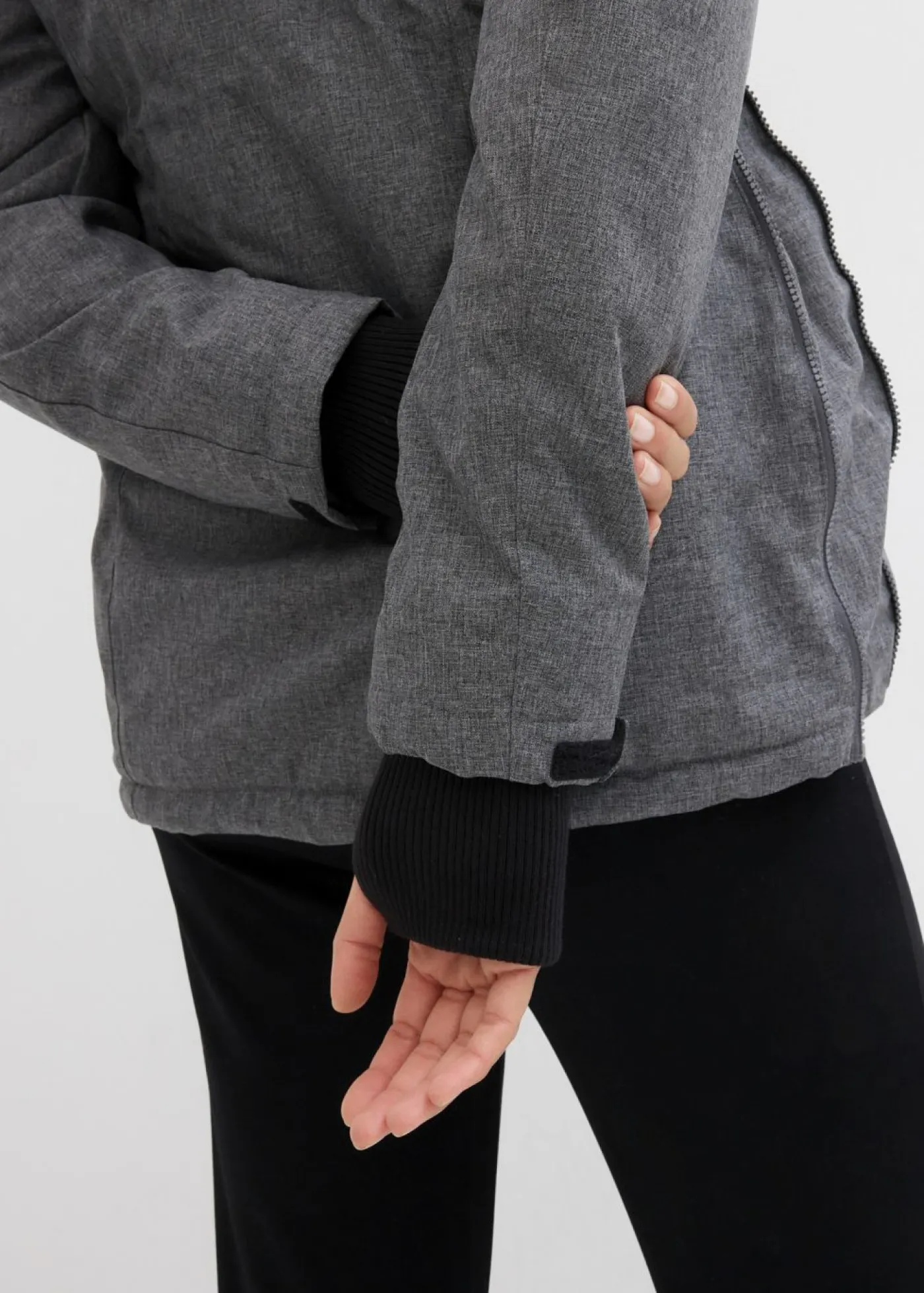 bonprix bonprix Agradable chaqueta premamá 3 en 1 y de porteo pizarra jaspeado