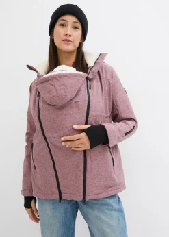 bonprix bonprix Agradable chaqueta premamá 3 en 1 y de porteo Burdeos jaspeado Online