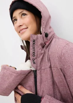 bonprix bonprix Agradable chaqueta premamá 3 en 1 y de porteo Burdeos jaspeado Online