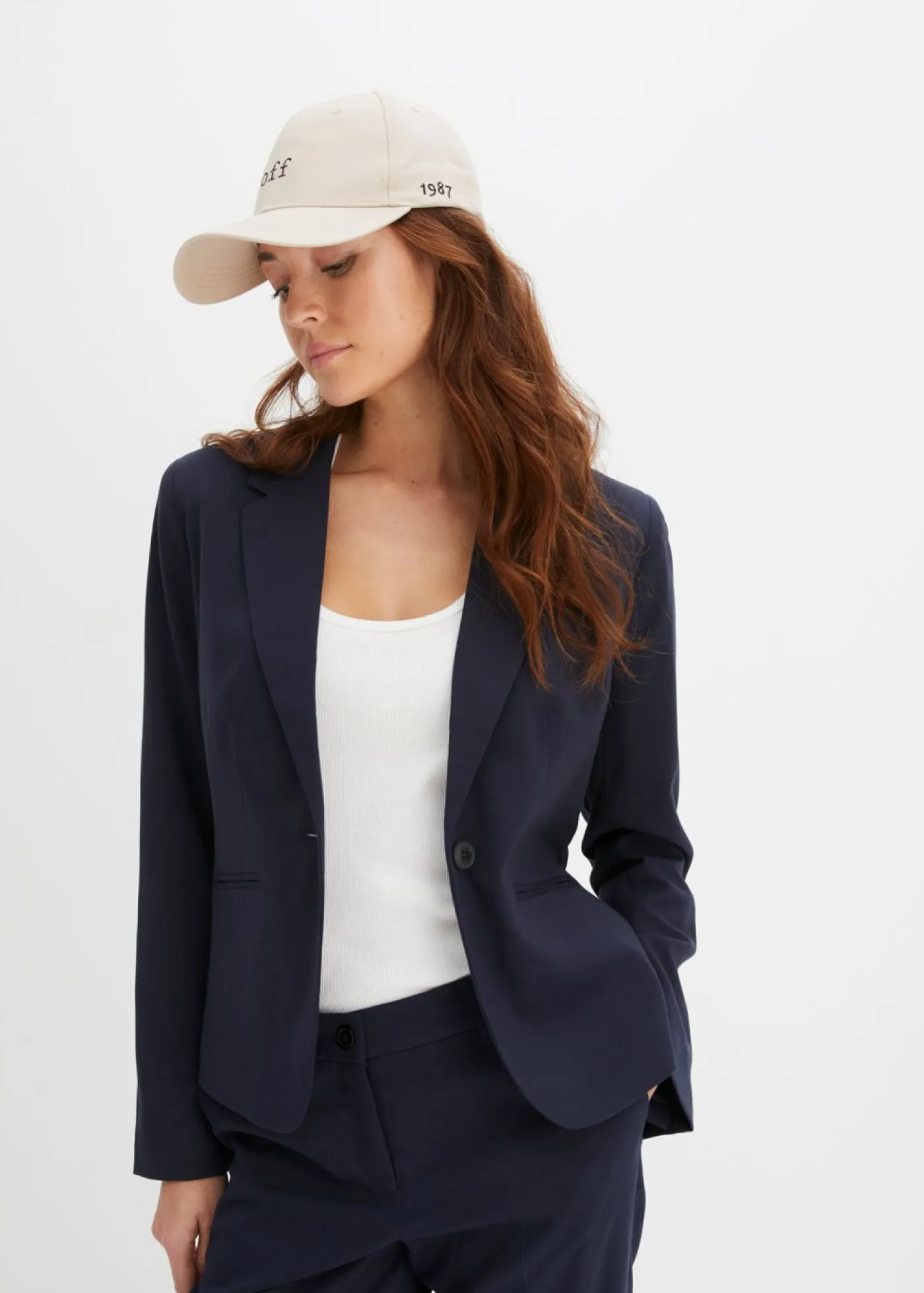 bonprix bonprix Americana con bolsillos Azul oscuro Hot