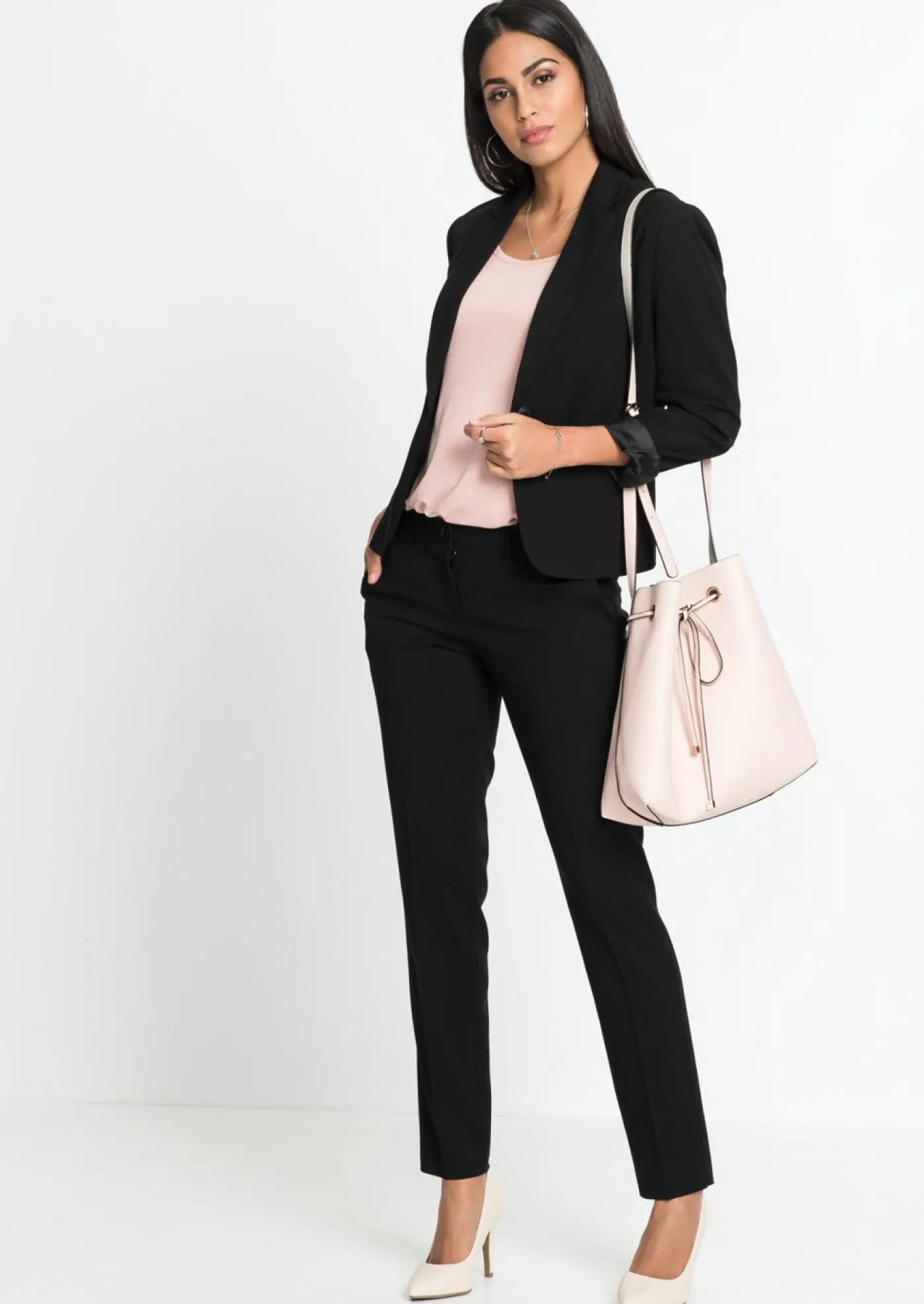 bonprix bonprix Americana con bolsillos, petite Negro Outlet