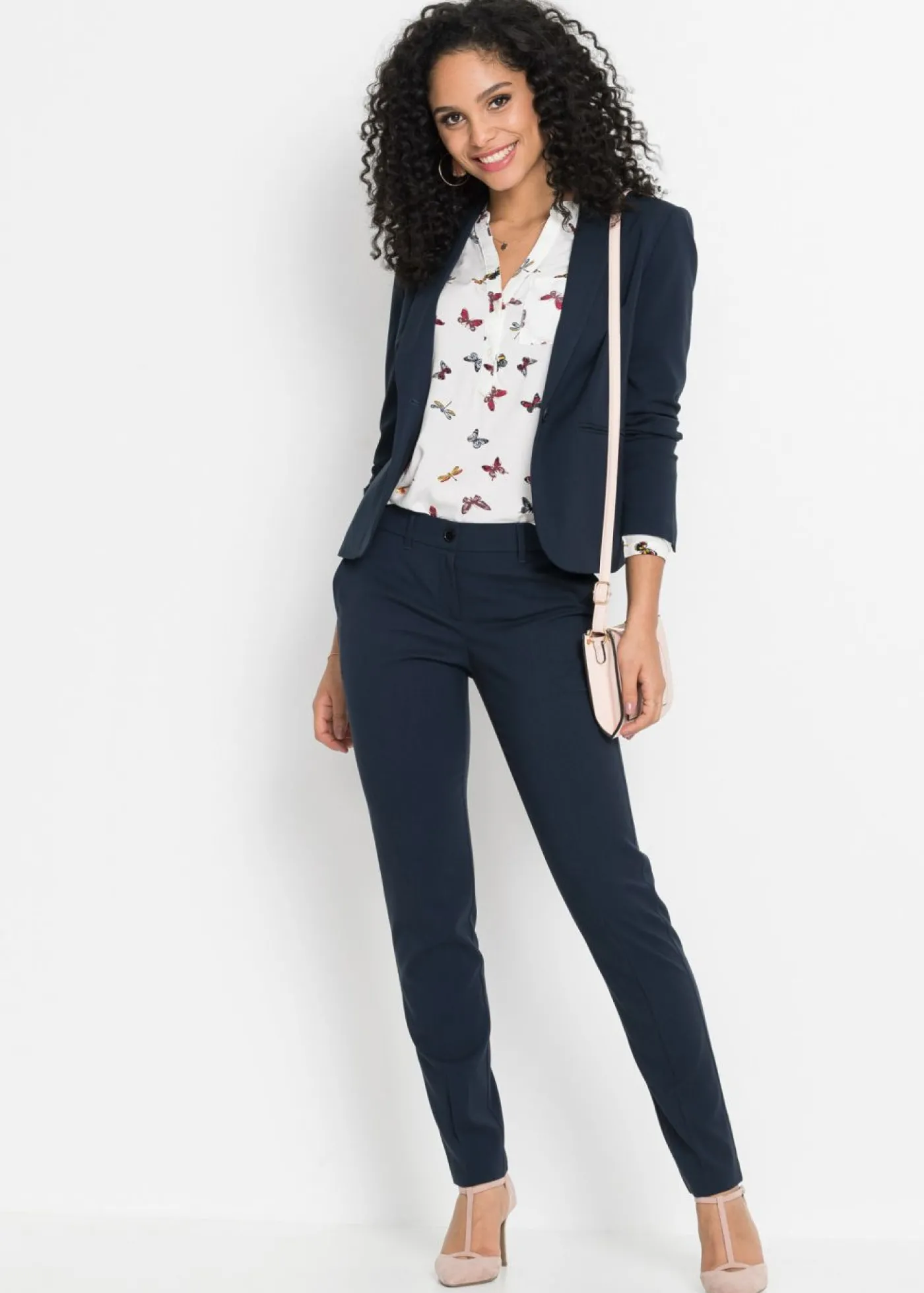 bonprix bonprix Americana con bolsillos, petite Azul marino Online