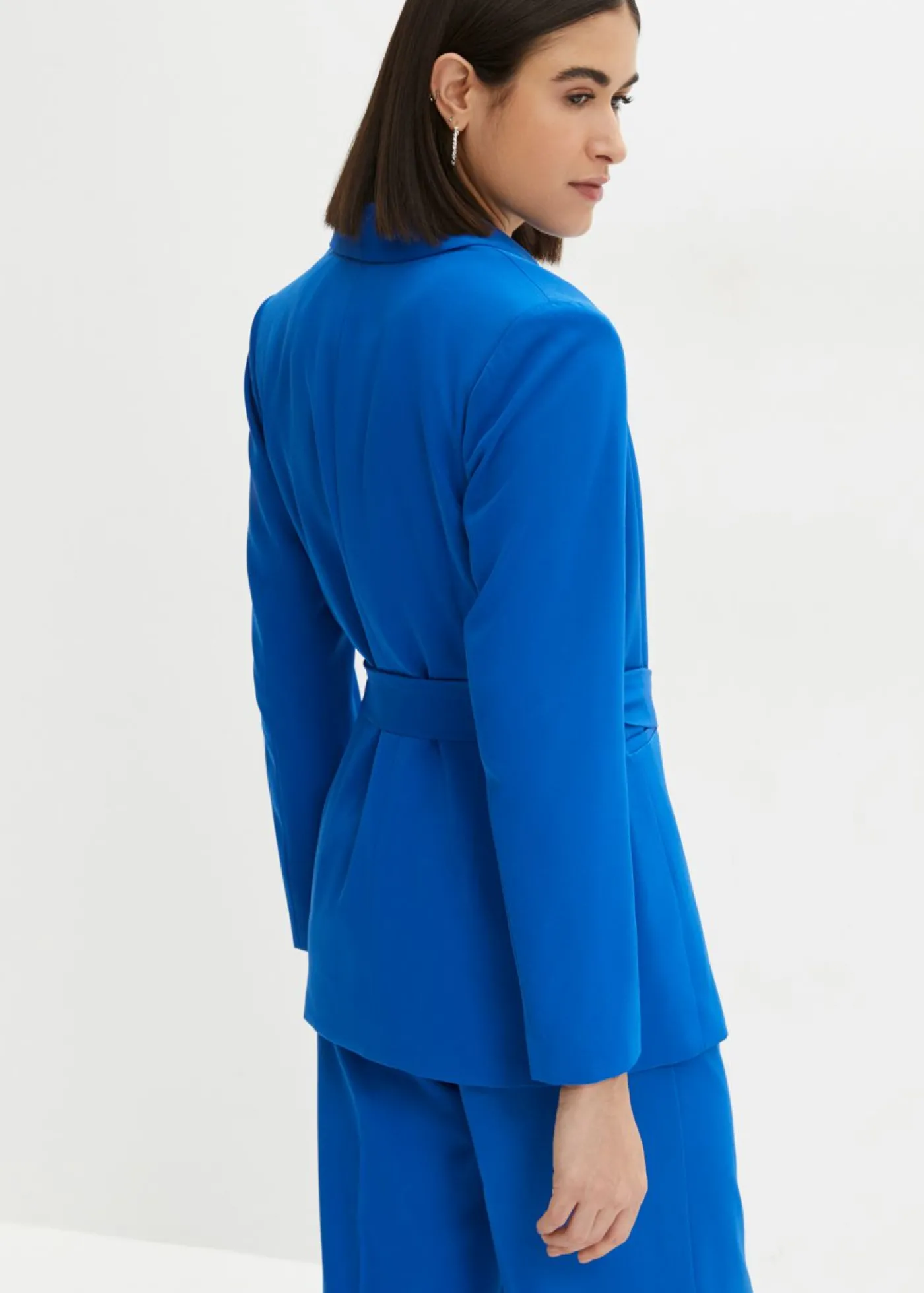 bonprix bonprix Americana con cinturón Azul ártico Sale