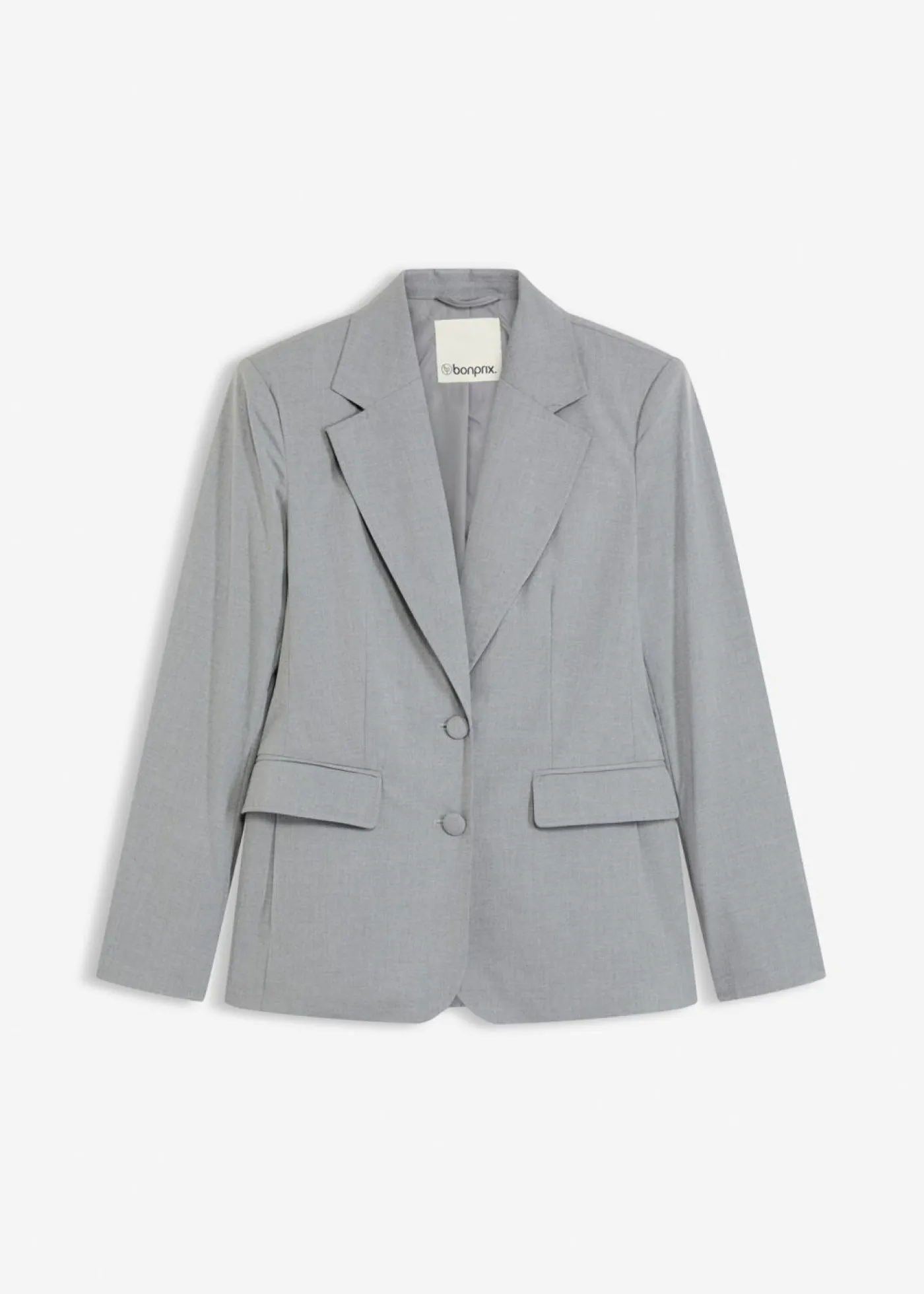 bonprix bonprix Americana con detalles decorativos cosidos a mano gris jaspeado moteado Outlet