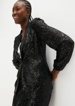bonprix bonprix Americana con lentejuelas Negro Best