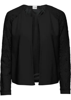 bonprix bonprix Americana con mangas de encaje Negro Sale