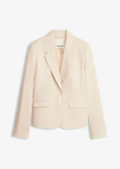 bonprix bonprix Americana corta con bolsillos gris guijarro Online