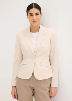bonprix bonprix Americana corta con bolsillos gris guijarro Online