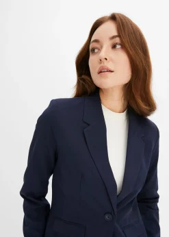 bonprix bonprix Americana corta con bolsillos Azul marino Online