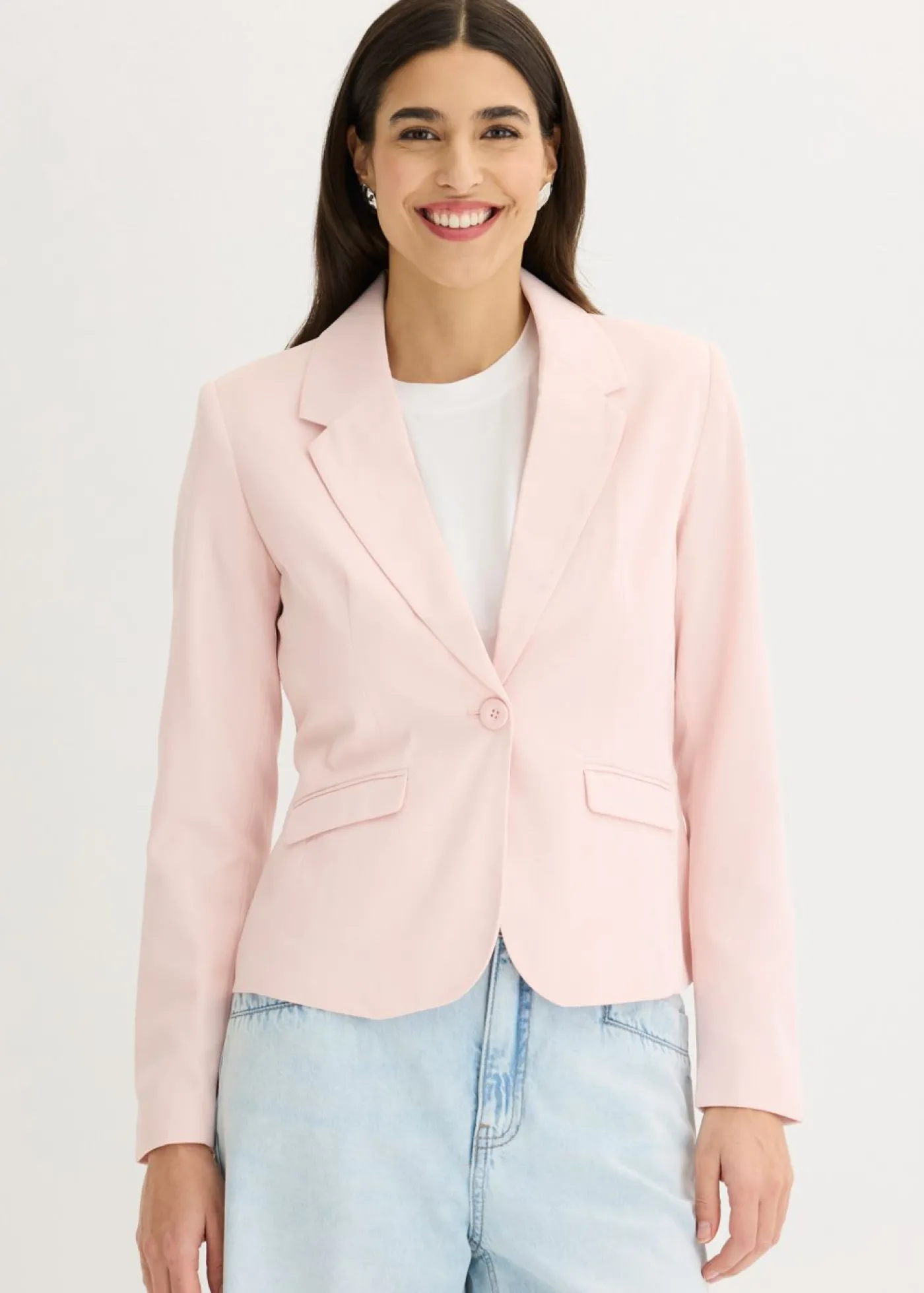 bonprix bonprix Americana corta con bolsillos Rosa perla Outlet