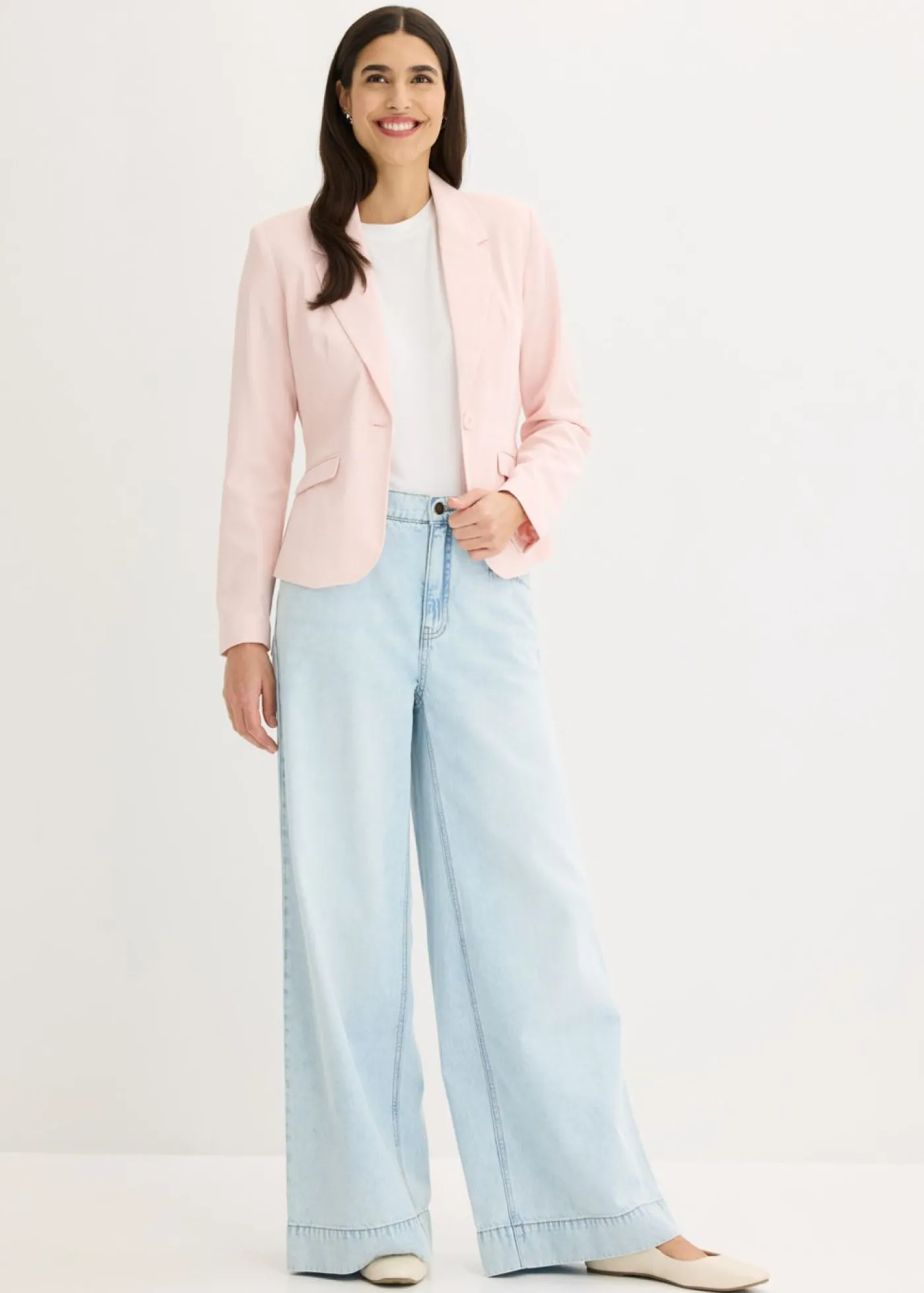 bonprix bonprix Americana corta con bolsillos Rosa perla Outlet
