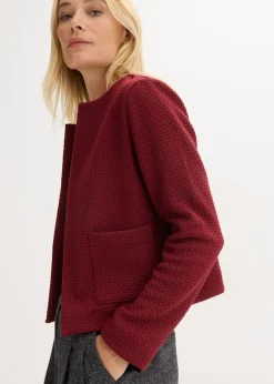 bonprix bonprix Americana corta de punto Rojo rubí