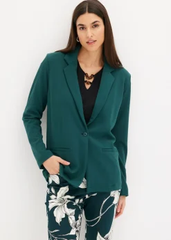 bonprix bonprix Americana de crepé Verde intenso
