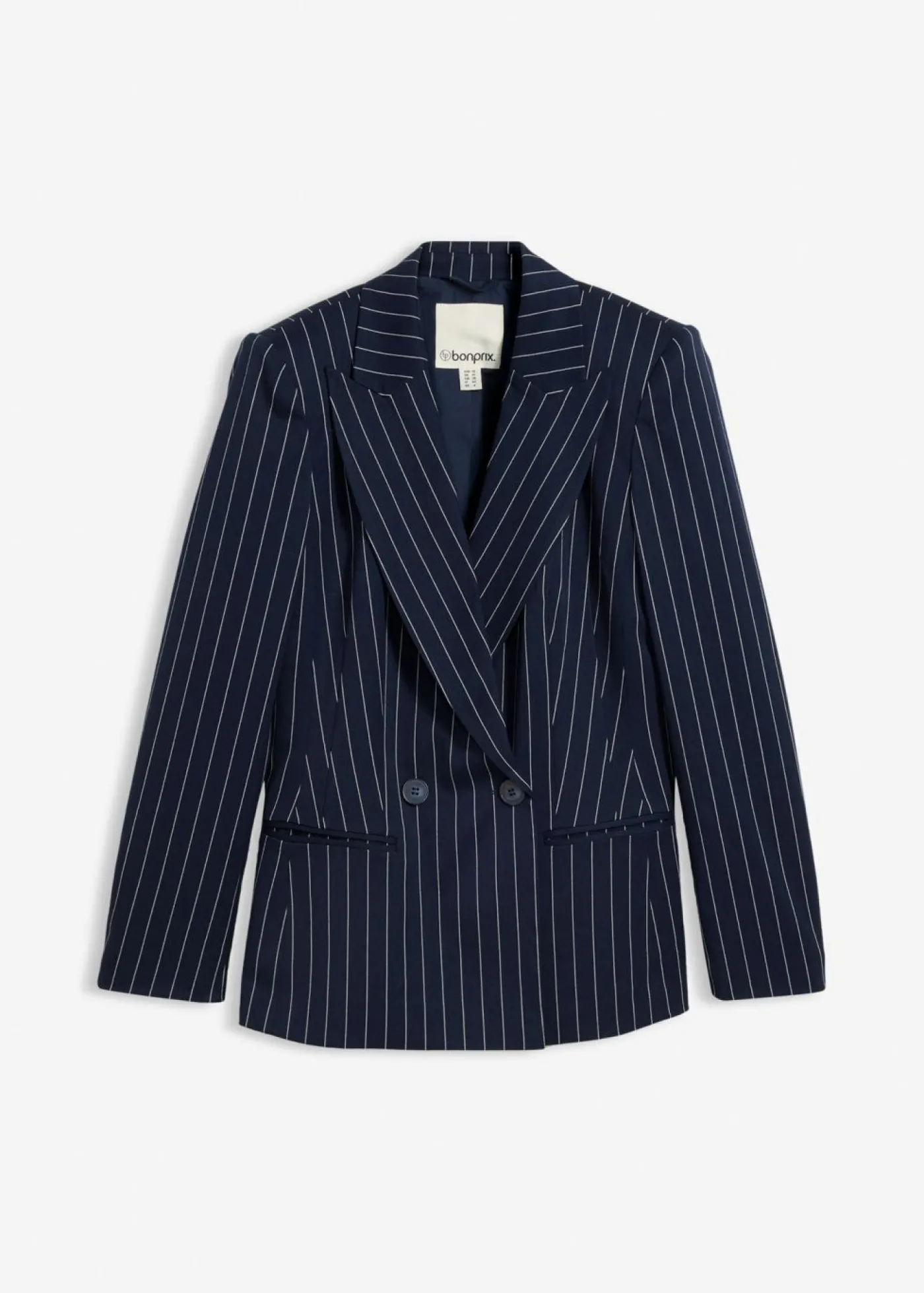 bonprix bonprix Americana de raya diplomática azul marino/blanco lana con rayas Clearance