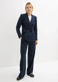 bonprix bonprix Americana de raya diplomática azul marino/blanco lana con rayas Clearance