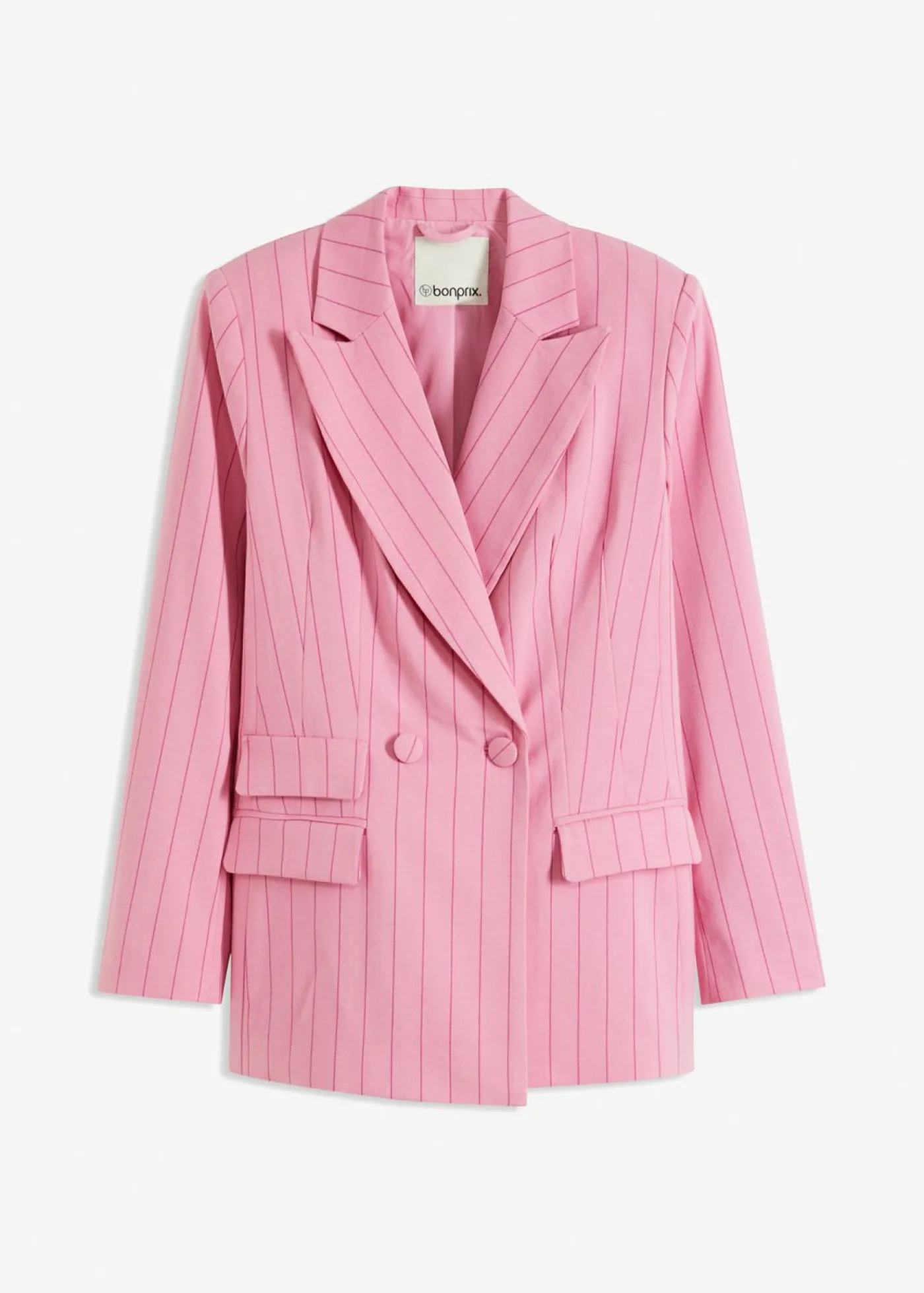 bonprix bonprix Americana de raya diplomática rosa orquídea-fucsia claro con rayas Hot