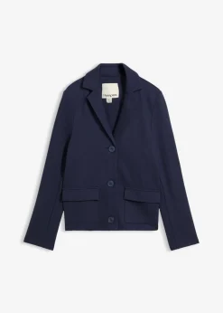 bonprix bonprix Americana de tejido Punto di Roma Azul marino Discount