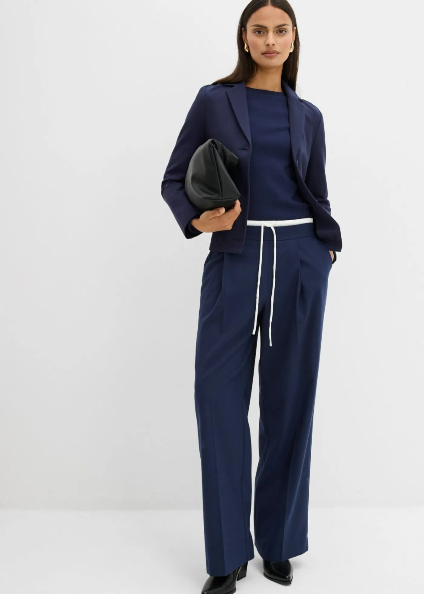 bonprix bonprix Americana de tejido Punto di Roma Azul marino Discount