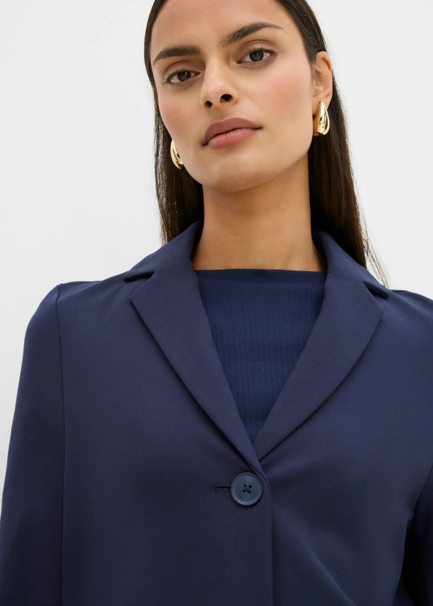 bonprix bonprix Americana de tejido Punto di Roma Azul marino Discount