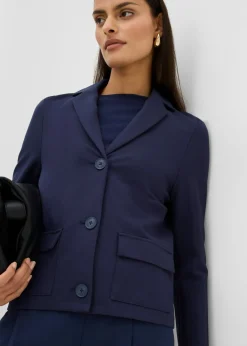 bonprix bonprix Americana de tejido Punto di Roma Azul marino Discount