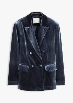 bonprix bonprix Americana de terciopelo suave Azul marino Discount