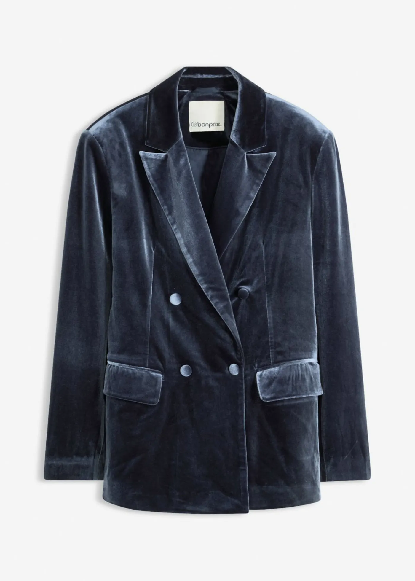 bonprix bonprix Americana de terciopelo suave Azul marino Discount
