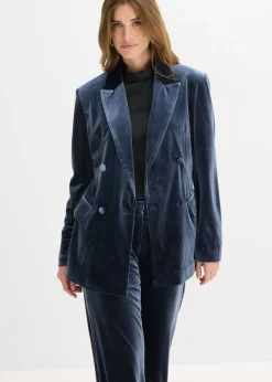 bonprix bonprix Americana de terciopelo suave Azul marino Discount