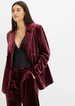 bonprix bonprix Americana de terciopelo suave rojo avellana Discount