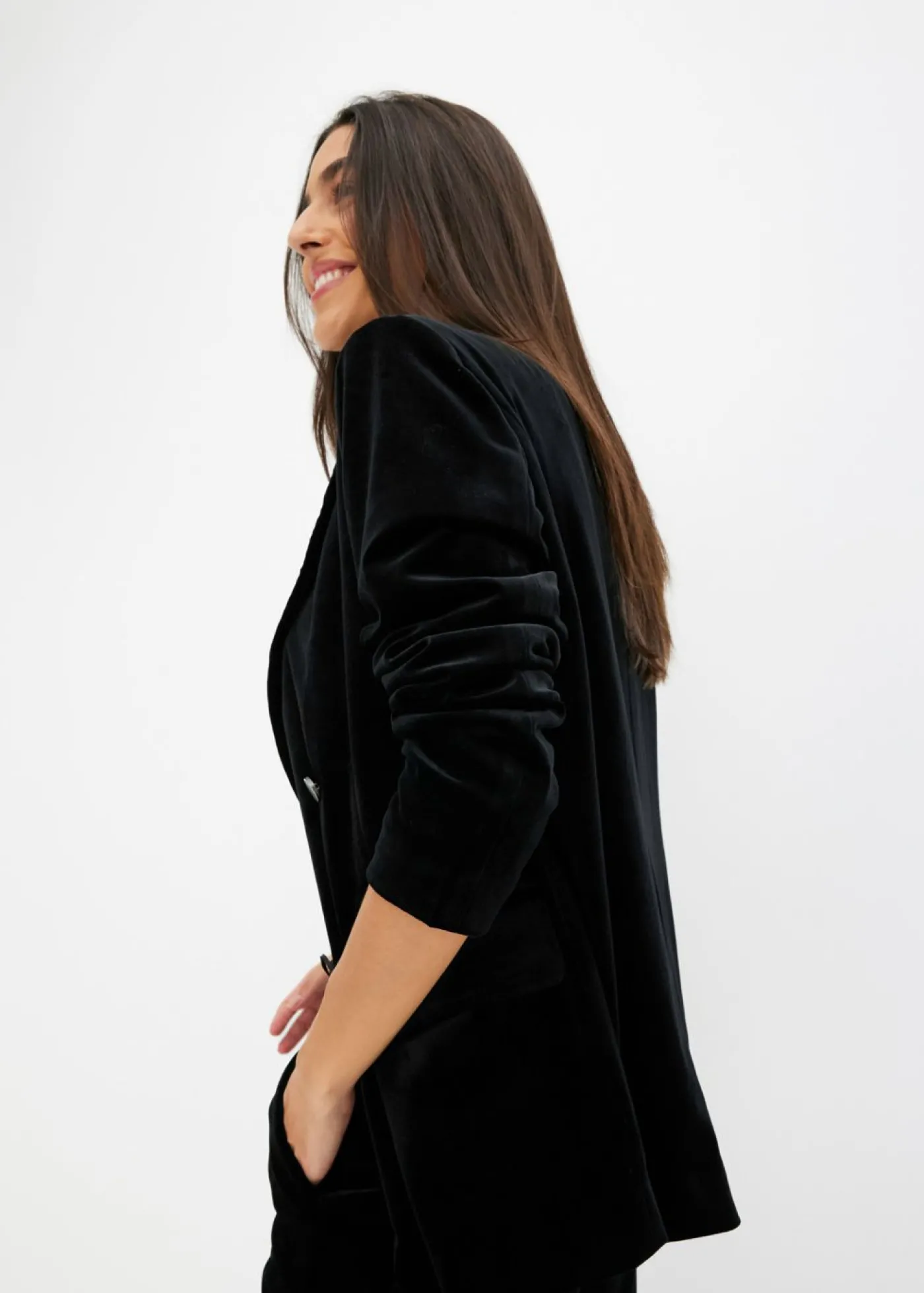 bonprix bonprix Americana de terciopelo suave Negro Online