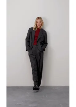 bonprix bonprix Americana holgada de mezcla de viscosa fina gris jaspeado moteado Online