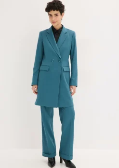 bonprix bonprix Americana larga con escote en V y mangas largas verde pimiento Discount