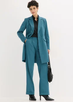 bonprix bonprix Americana larga con escote en V y mangas largas verde pimiento Discount