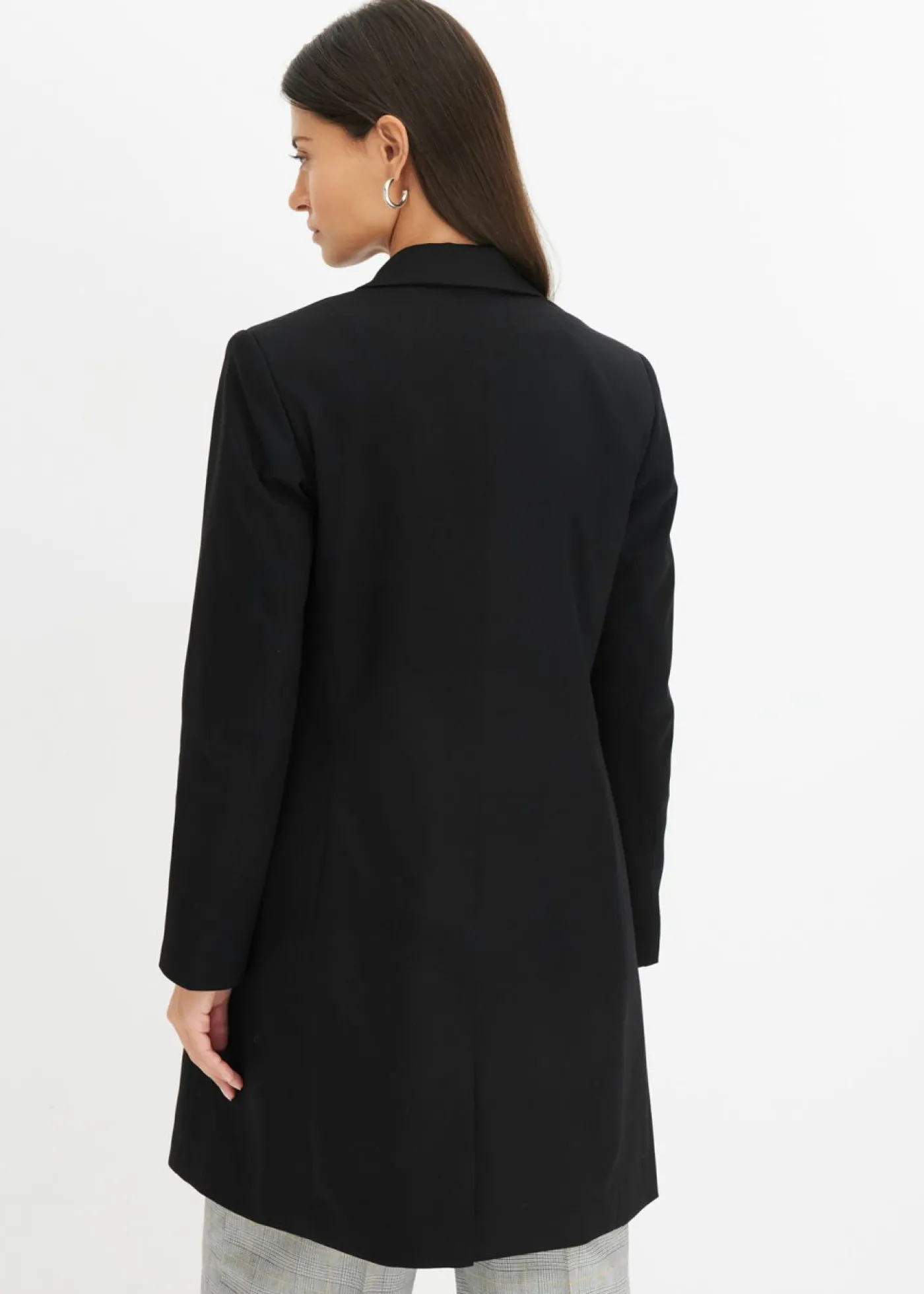 bonprix bonprix Americana larga con escote en V y mangas largas Negro Online