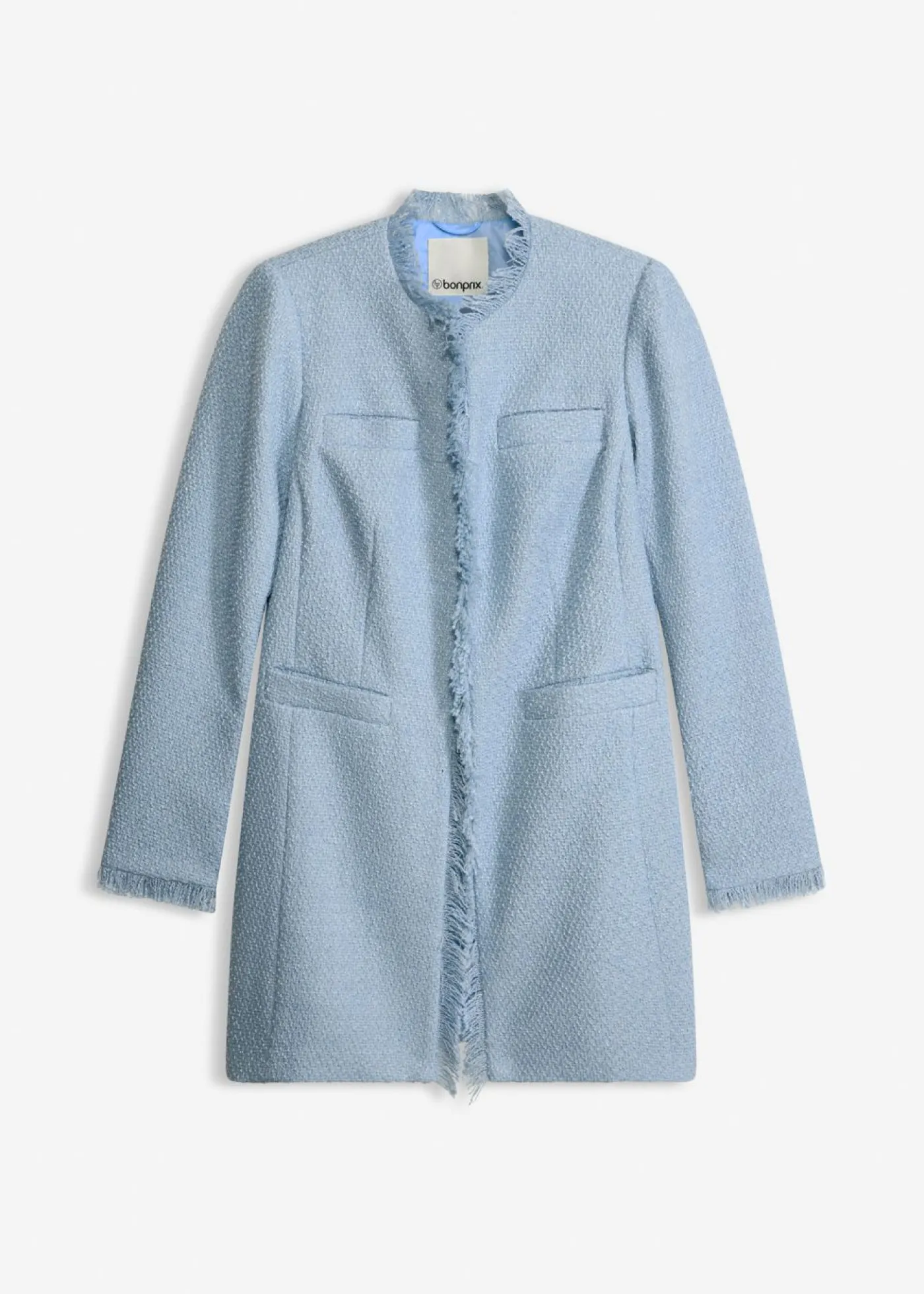 bonprix bonprix Americana larga de bouclé azul pálido Best