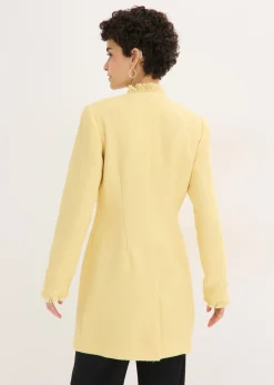bonprix bonprix Americana larga de bouclé Amarillo claro Online