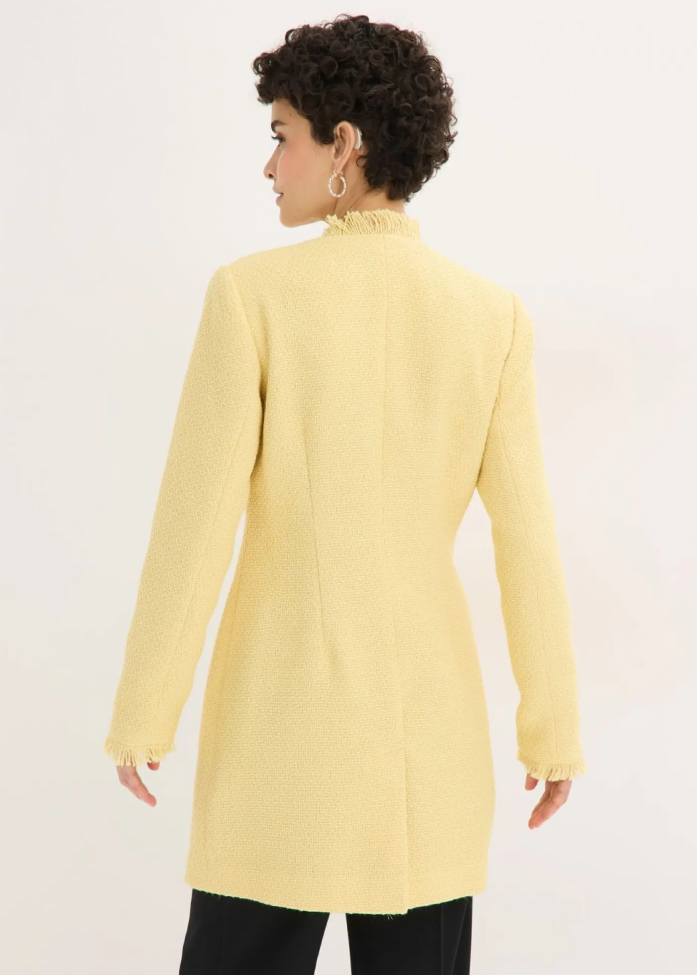 bonprix bonprix Americana larga de bouclé Amarillo claro Online