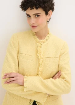 bonprix bonprix Americana larga de bouclé Amarillo claro Online