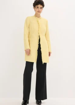 bonprix bonprix Americana larga de bouclé Amarillo claro Online