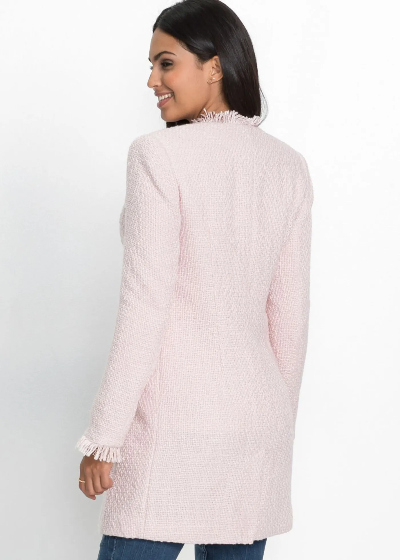 bonprix bonprix Americana larga de bouclé rosa pálido Best