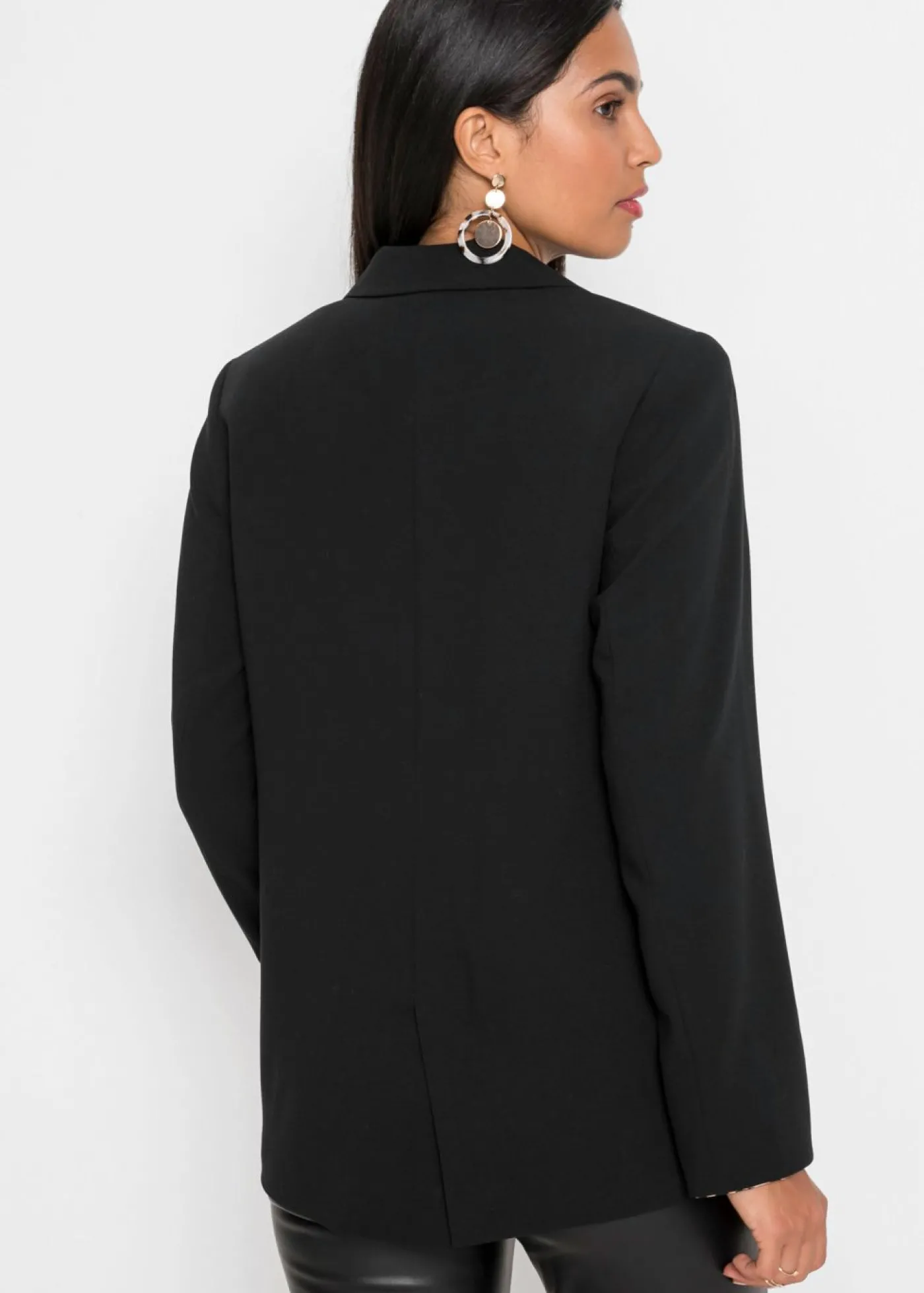 bonprix bonprix Americana larga de mezcla de viscosa fluida Negro de leopardo Online
