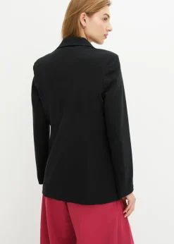 bonprix bonprix Americana larga de punto de algodón Negro Clearance