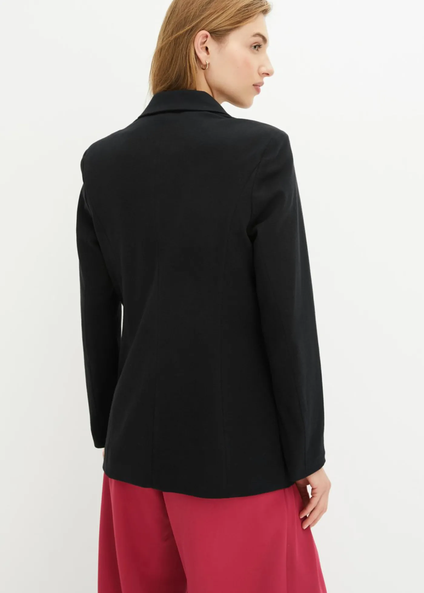 bonprix bonprix Americana larga de punto de algodón Negro Clearance