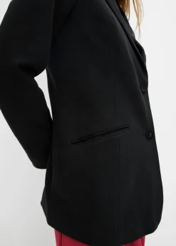 bonprix bonprix Americana larga de punto de algodón Negro Clearance