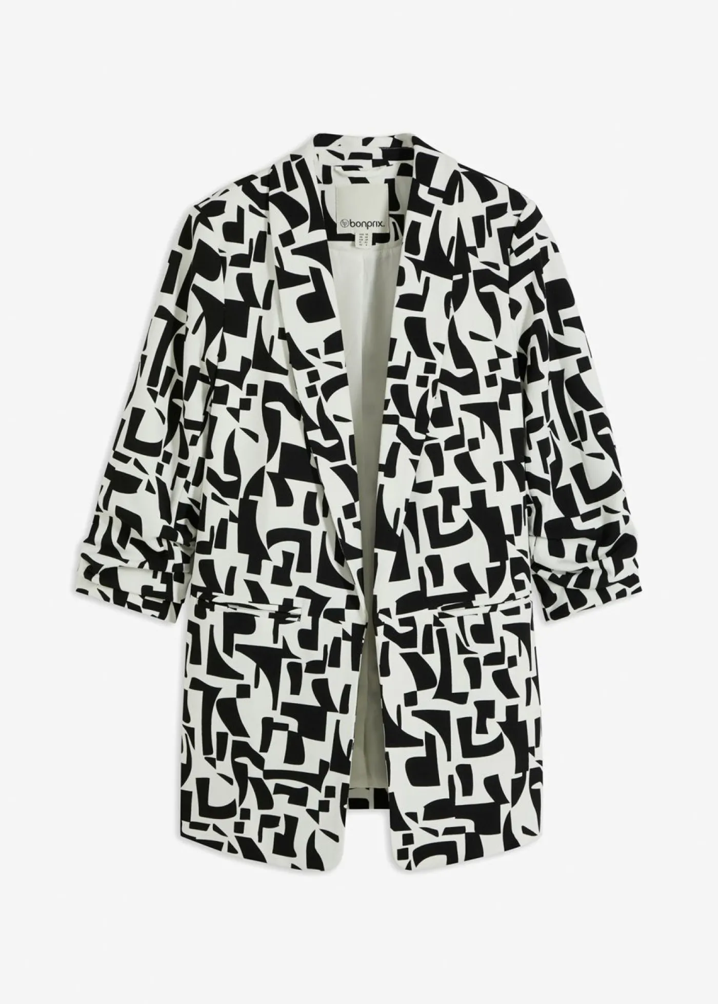 bonprix bonprix Americana larga estampada Blanco-negro con estampado gráfico Best