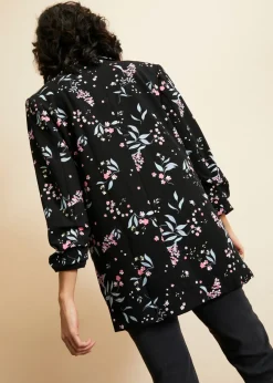 bonprix bonprix Americana larga estampada Negro con flores Discount