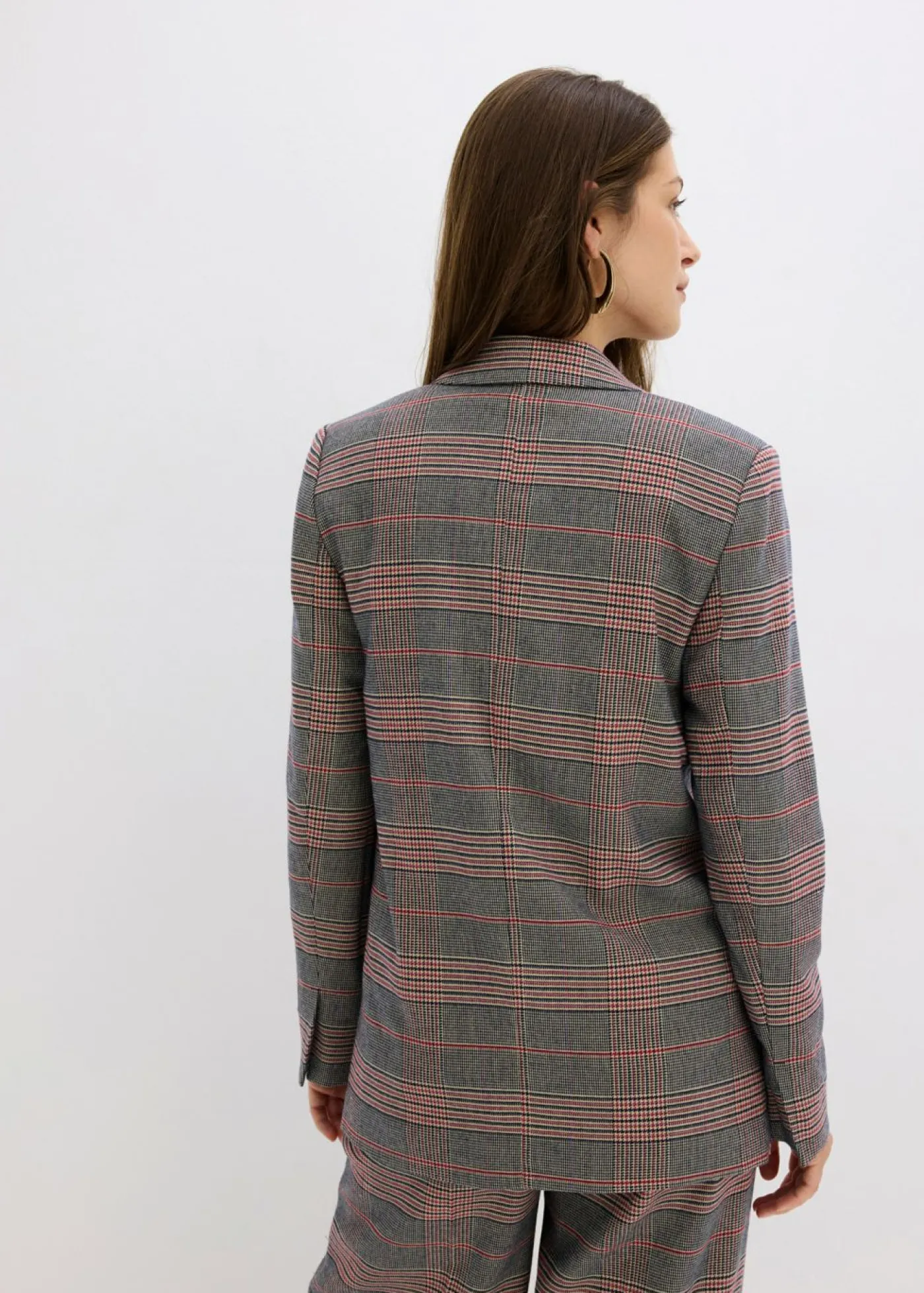 bonprix bonprix Americana oversize marrón-beige a cuadros Sale