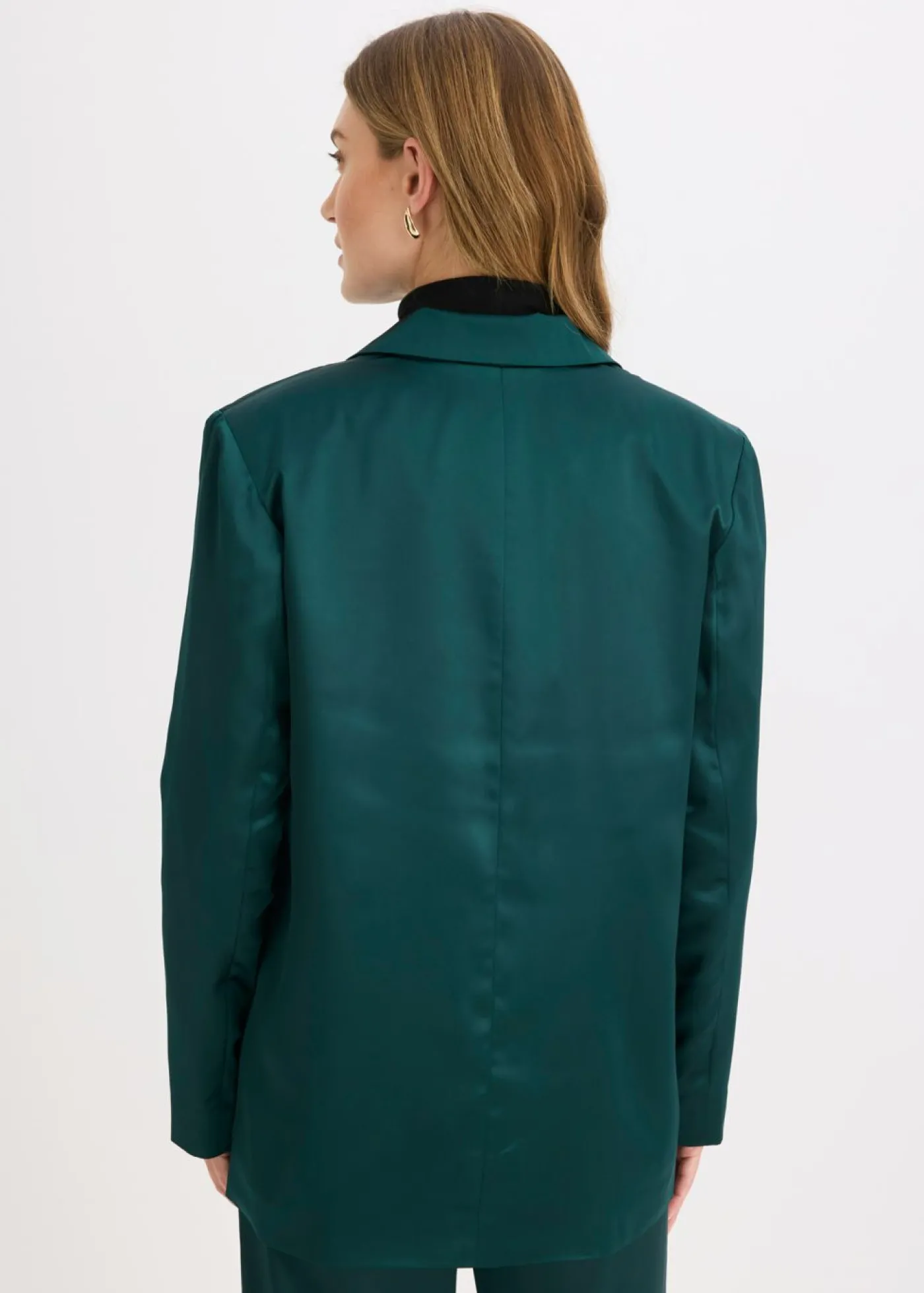 bonprix bonprix Americana oversize de satén Verde intenso